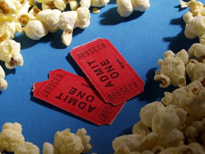 movie tickets popcorn
